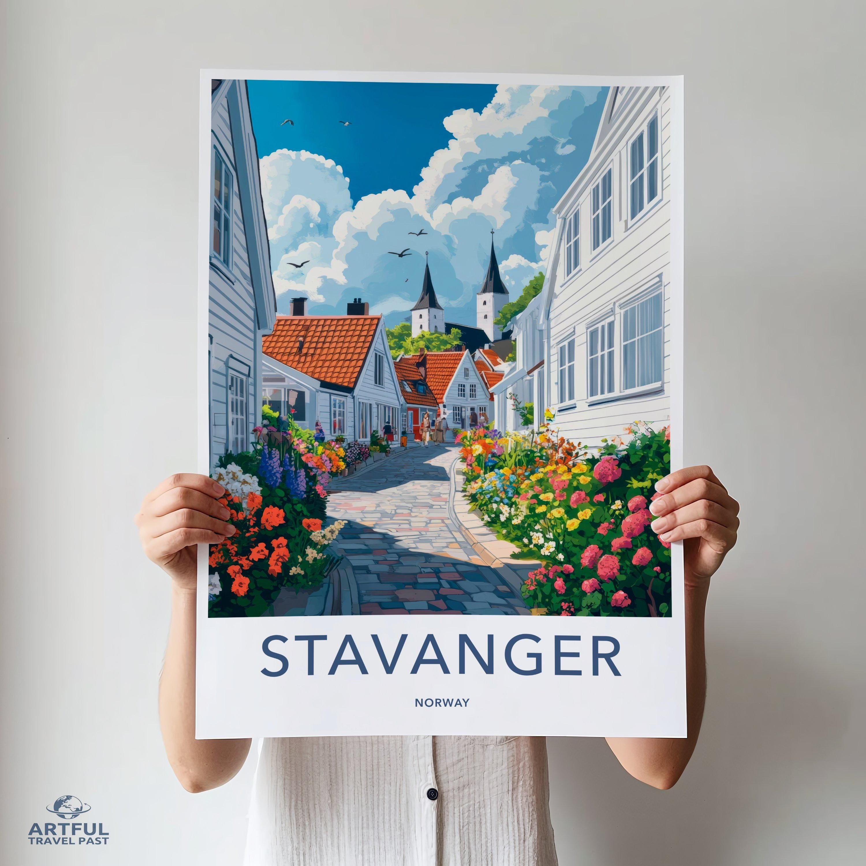Stavanger Poster | Norway Wall Art | Scandinavia Decor