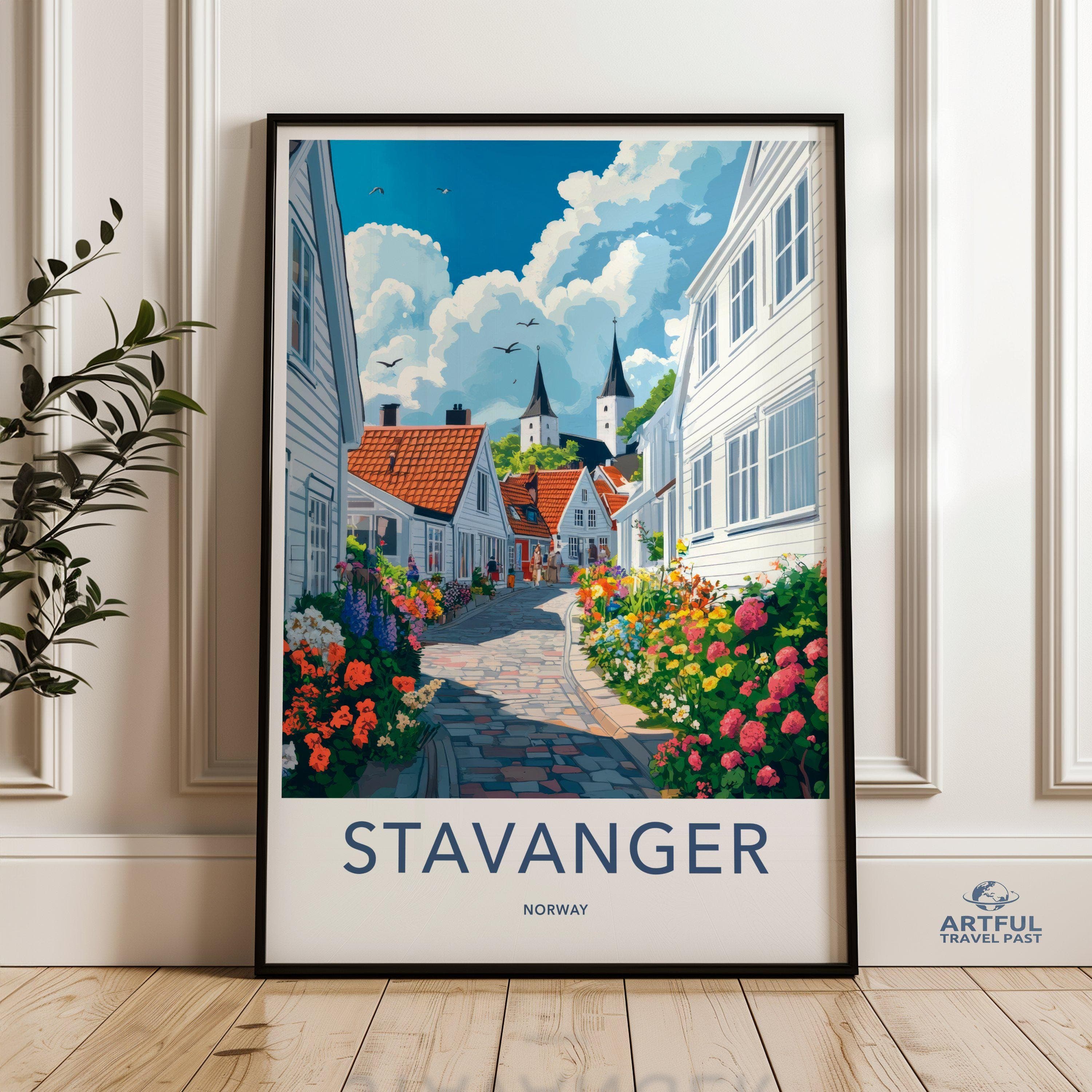 Stavanger Poster | Norway Wall Art | Scandinavia Decor
