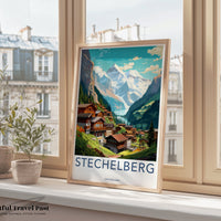 Stechelberg Alps Poster | Switzerland Wall Art | Europe Decor