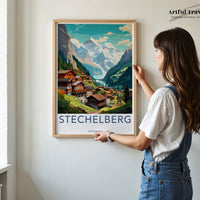 Stechelberg Alps Poster | Switzerland Wall Art | Europe Decor