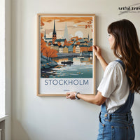 Stockholm Poster | Sweden Wall Art | Scandinavia Decor