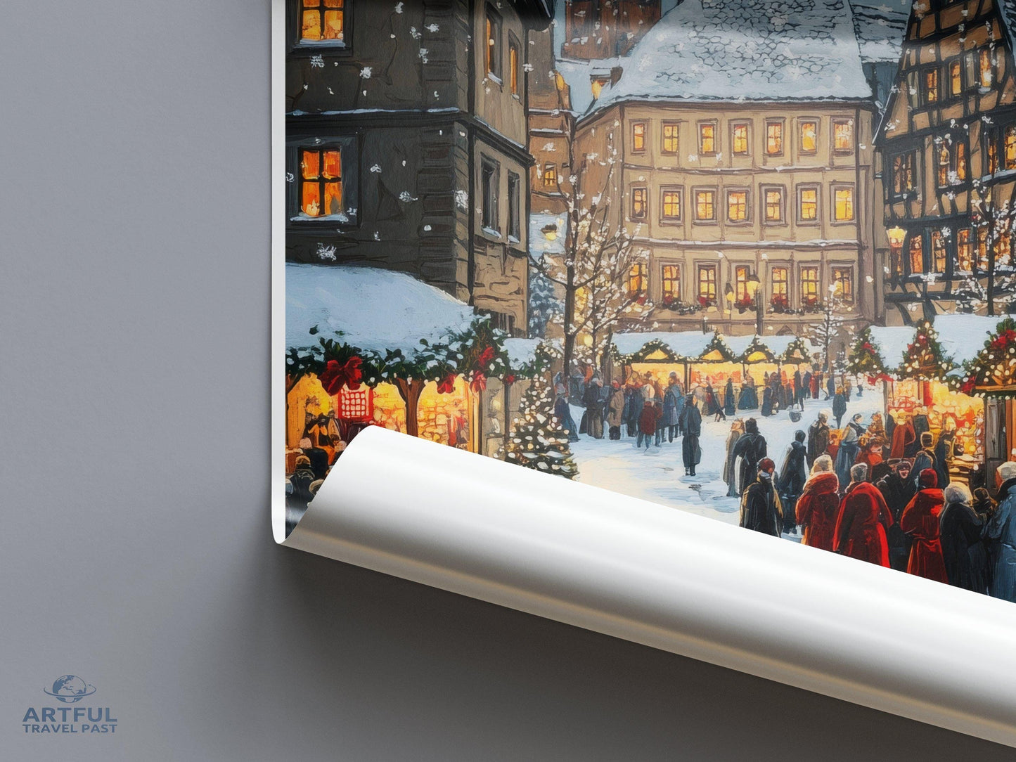 Strasbourg Christmas Market Poster | France Wall Art