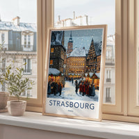 Strasbourg Christmas Market Poster | France Wall Art