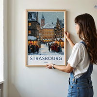Strasbourg Christmas Market Poster | France Wall Art