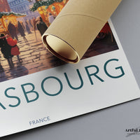 Strasbourg Market Poster | France Wall Art | Europe Decor