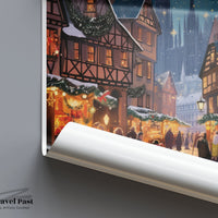 Strasbourg Market Poster | France Wall Art | Europe Decor