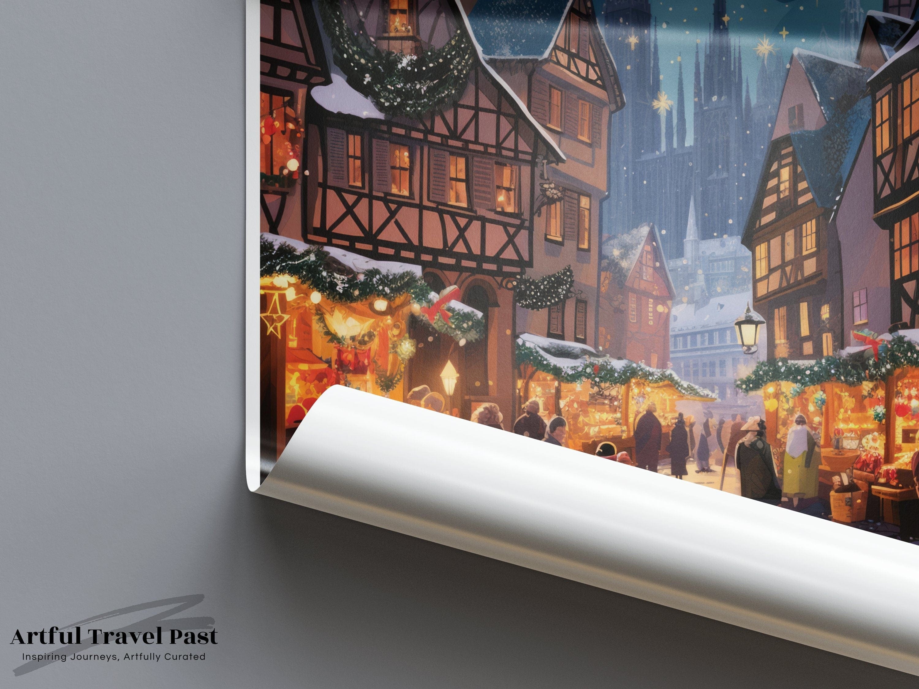 Strasbourg Market Poster | France Wall Art | Europe Decor