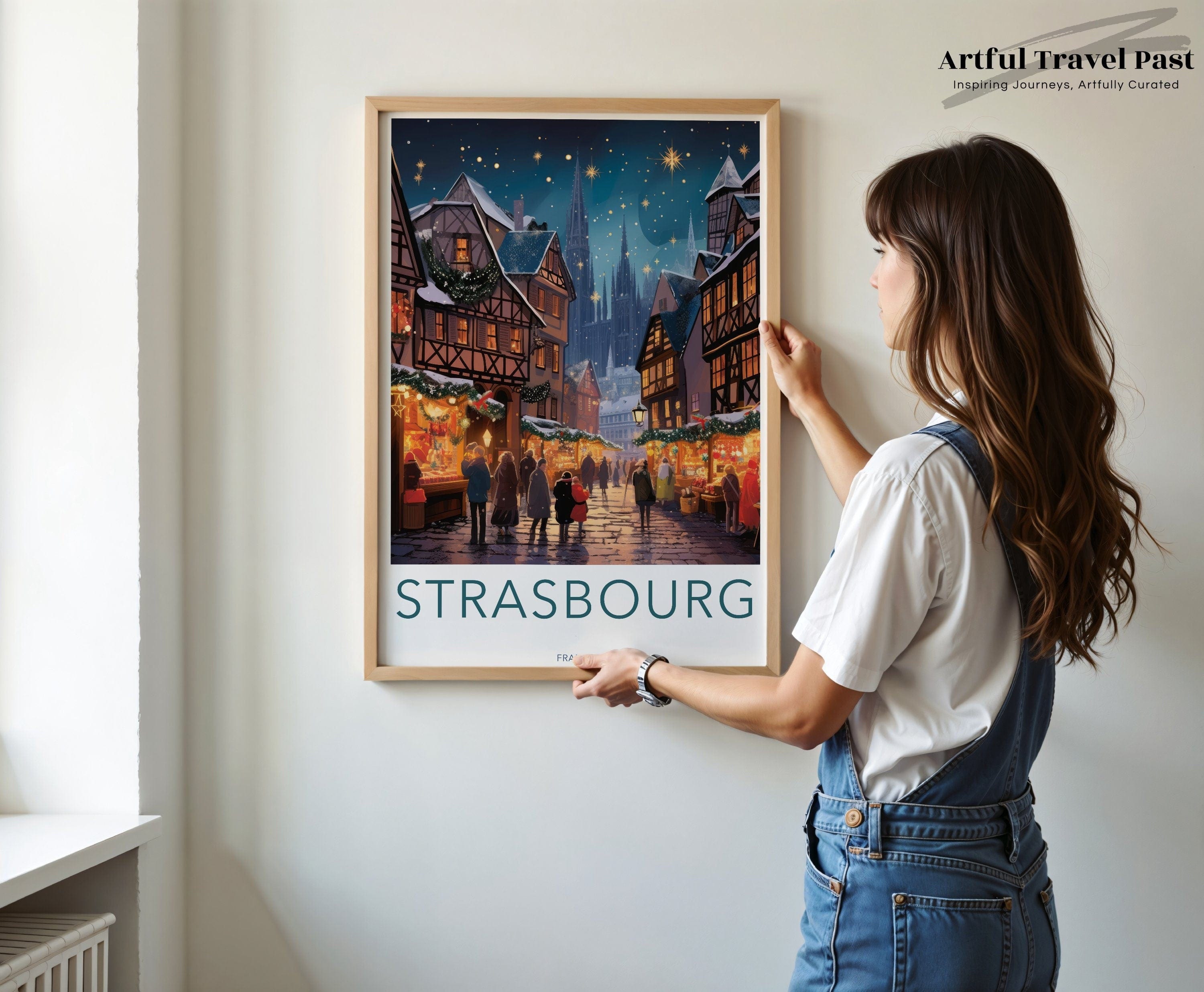 Strasbourg Market Poster | France Wall Art | Europe Decor