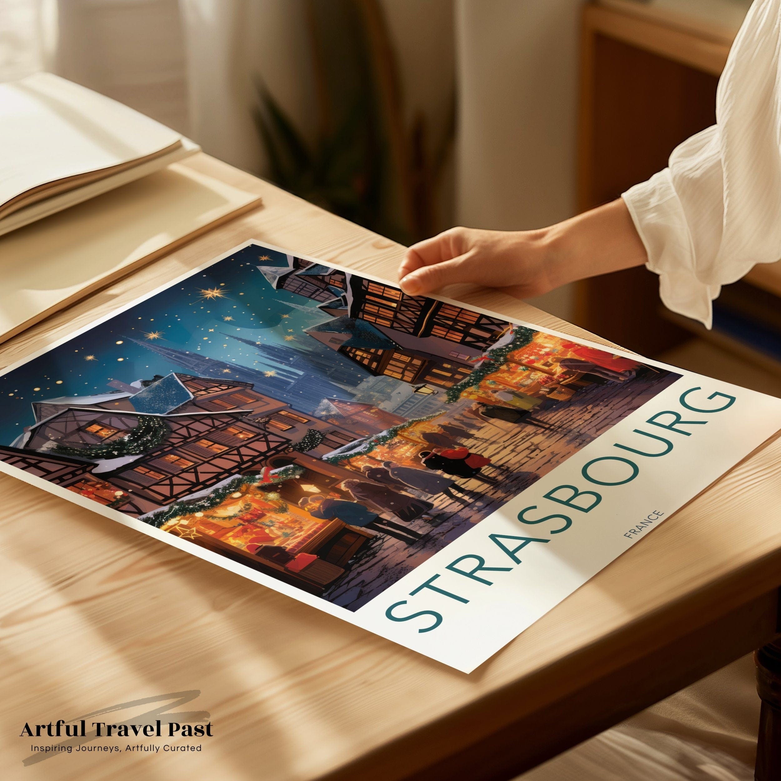 Strasbourg Market Poster | France Wall Art | Europe Decor