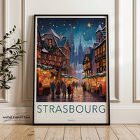 Strasbourg Market Poster | France Wall Art | Europe Decor