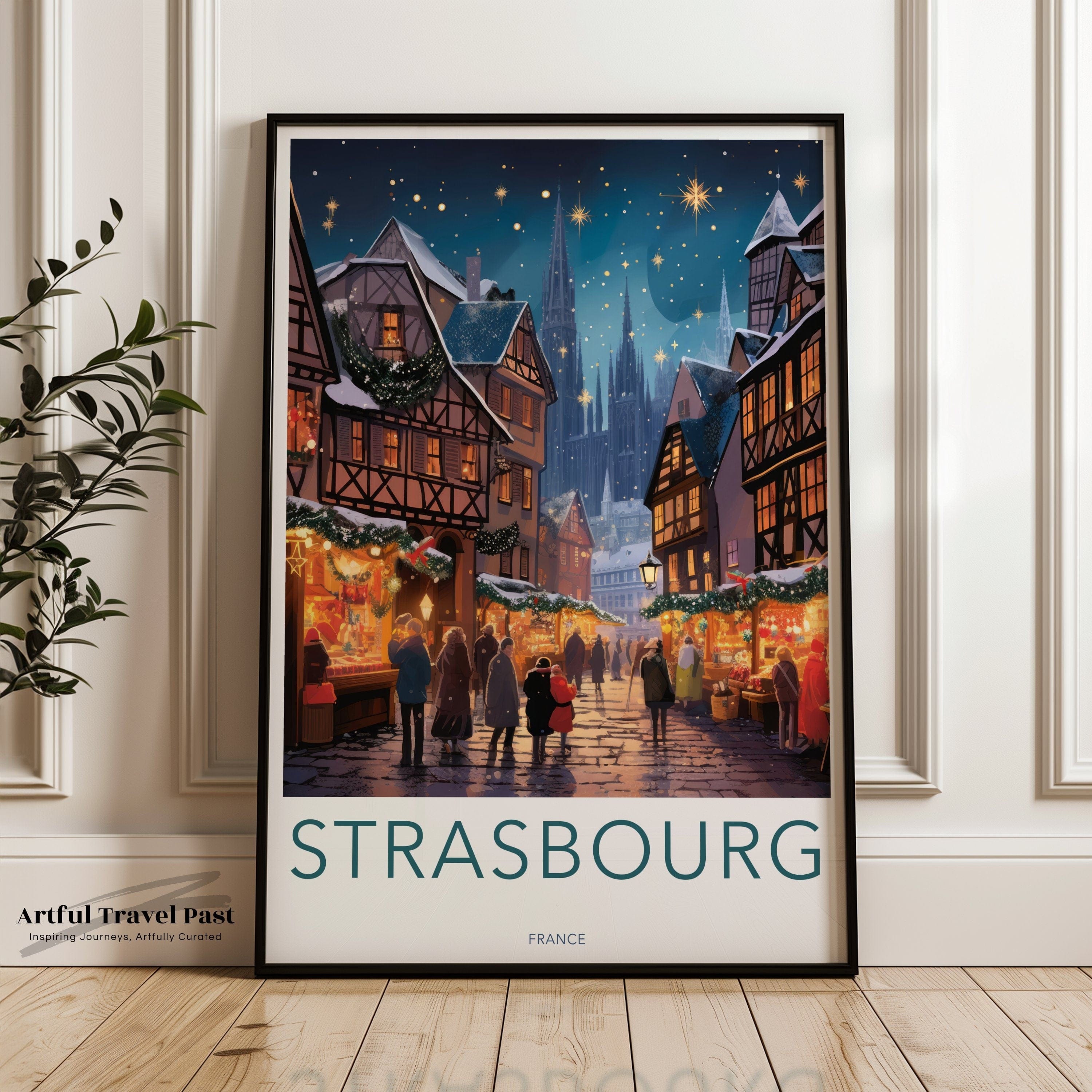 Strasbourg Market Poster | France Wall Art | Europe Decor