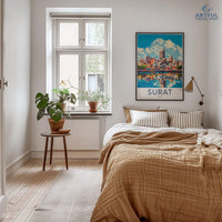 Surat Poster | Gujarat Wall Art | India Decor