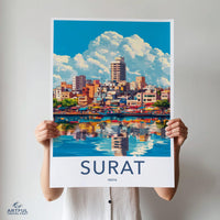 Surat Poster | Gujarat Wall Art | India Decor