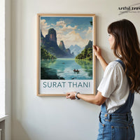Surat Thani Poster - Thailand Wall Art