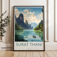 Surat Thani Poster - Thailand Wall Art