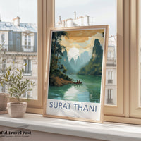 Surat Thani Poster - Thailand Wall Art