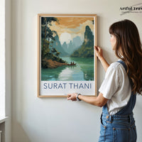 Surat Thani Poster - Thailand Wall Art