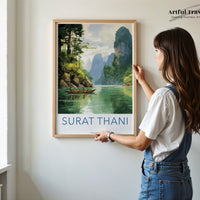 Surat Thani Poster - Thailand Wall Art