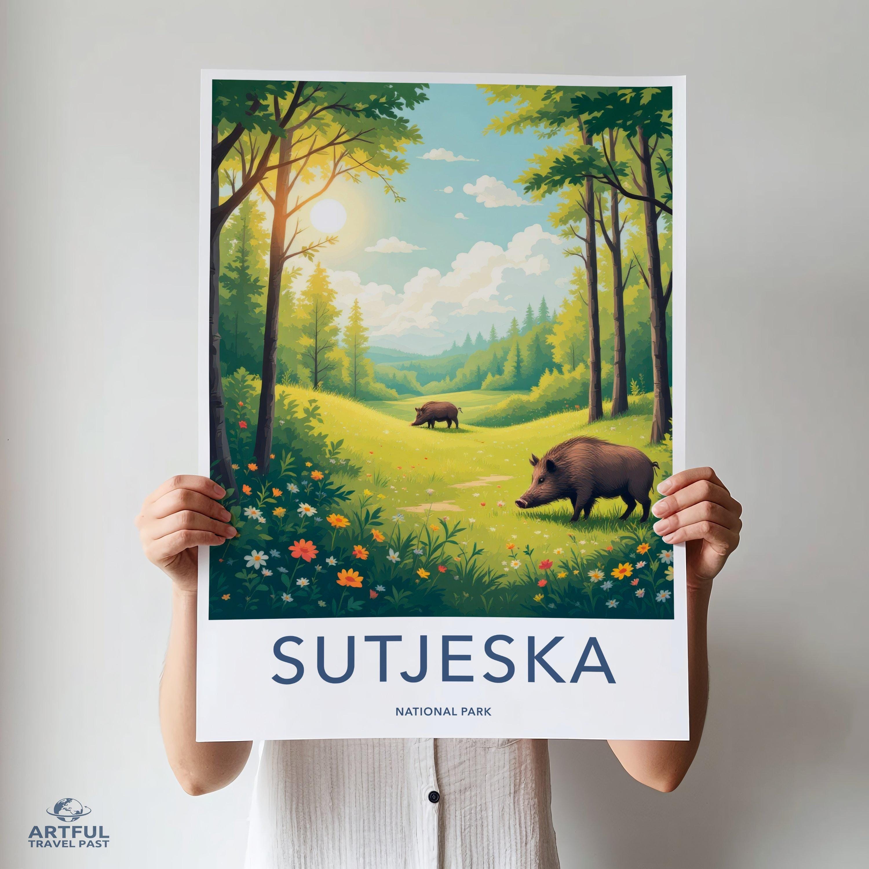 Sutjeska National Park Poster | Bosnia and Herzegovina Art