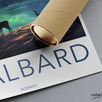 Svalbard Poster | Aurora Borealis Print | Norway Wall Art