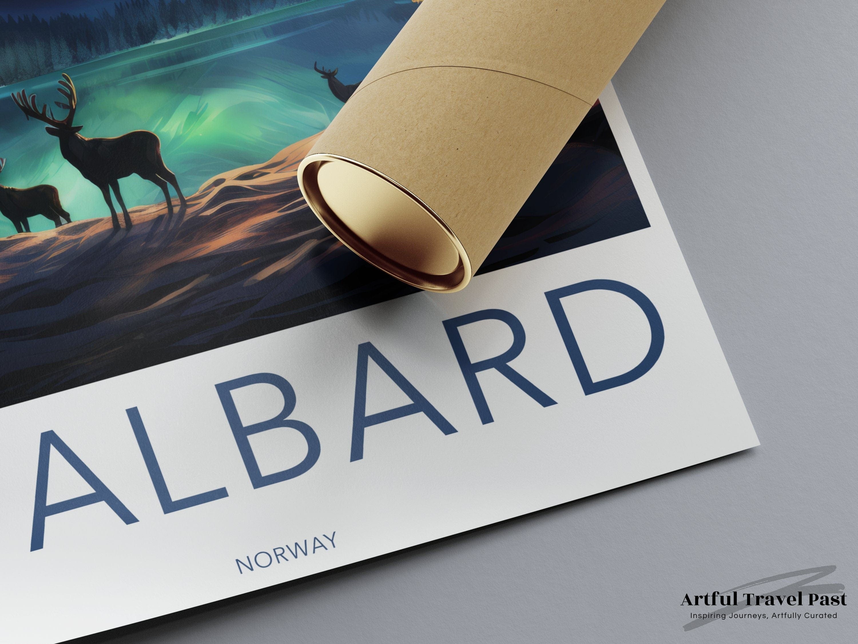 Svalbard Poster | Aurora Borealis Print | Norway Wall Art