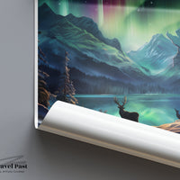 Svalbard Poster | Aurora Borealis Print | Norway Wall Art