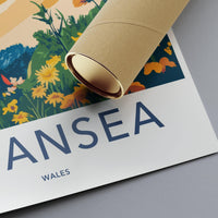 Swansea Poster - Wales Wall Art