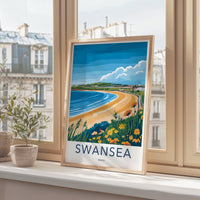 Swansea Poster - Wales Wall Art