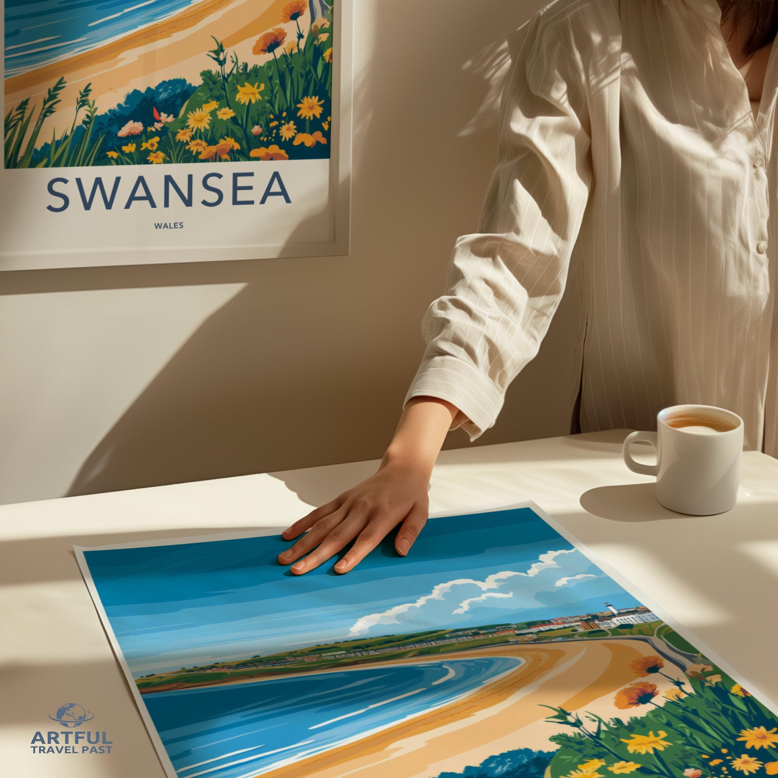 Swansea Poster - Wales Wall Art