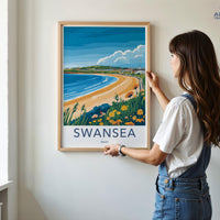 Swansea Poster - Wales Wall Art