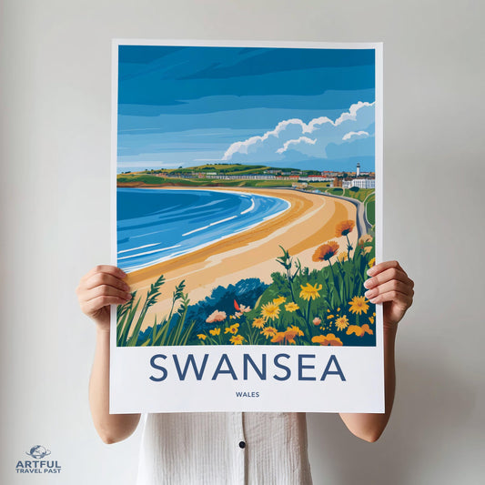 Swansea Poster - Wales Wall Art