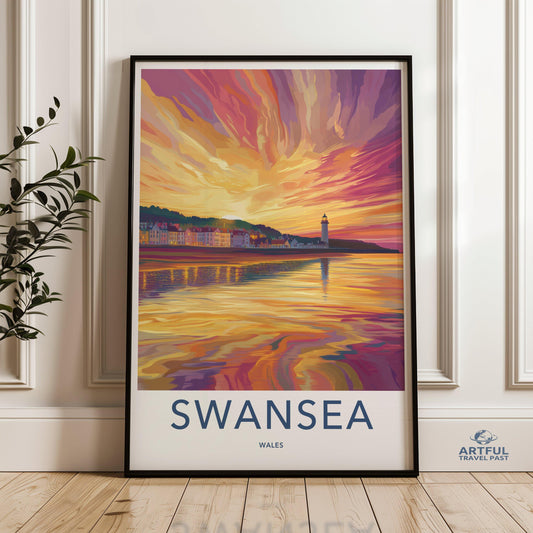 Swansea Poster - Wales Wall Art