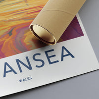 Swansea Poster | Wales Wall Art | UK Decor