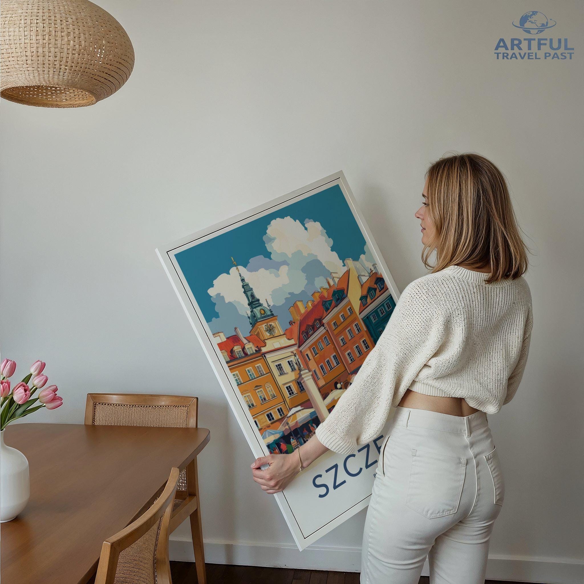 Szczecin Poster | Poland Wall Art | Eastern Europe Art
