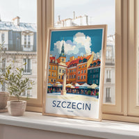 Szczecin Poster | Poland Wall Art | Eastern Europe Art