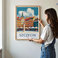 Szczecin Poster | Poland Wall Art | Eastern Europe Art