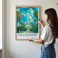 Tallahassee Poster - Florida Wall Art