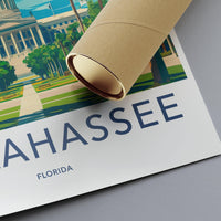 Tallahassee Poster | Florida Wall Art | America Decor