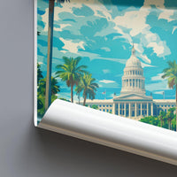 Tallahassee Poster | Florida Wall Art | America Decor