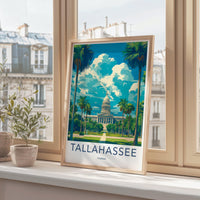 Tallahassee Poster | Florida Wall Art | America Decor