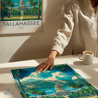 Tallahassee Poster | Florida Wall Art | America Decor