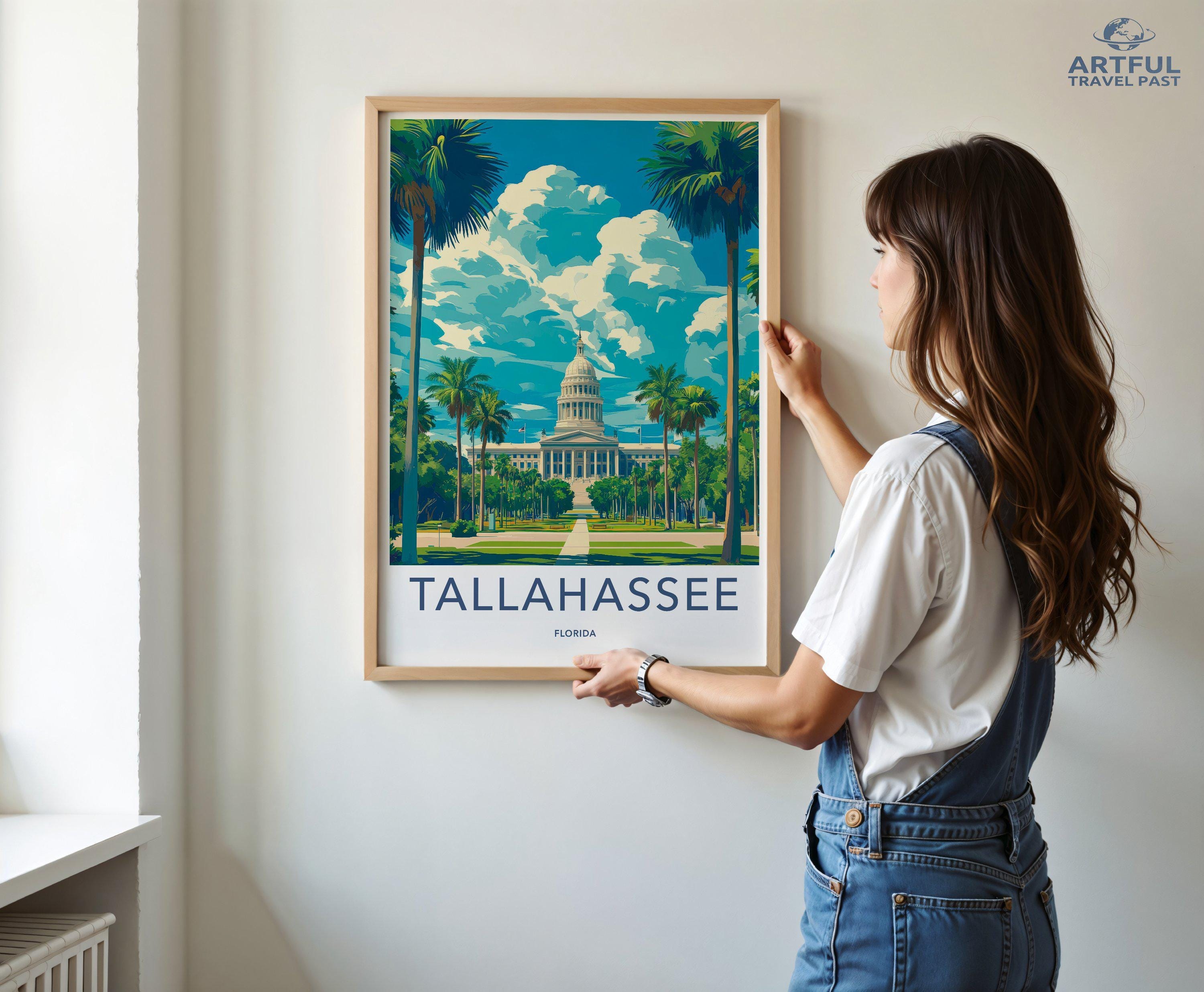 Tallahassee Poster | Florida Wall Art | America Decor