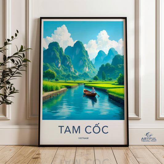 Tam Cốc Poster - Vietnam Wall Art