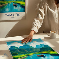 Tam Cốc Poster - Vietnam Wall Art