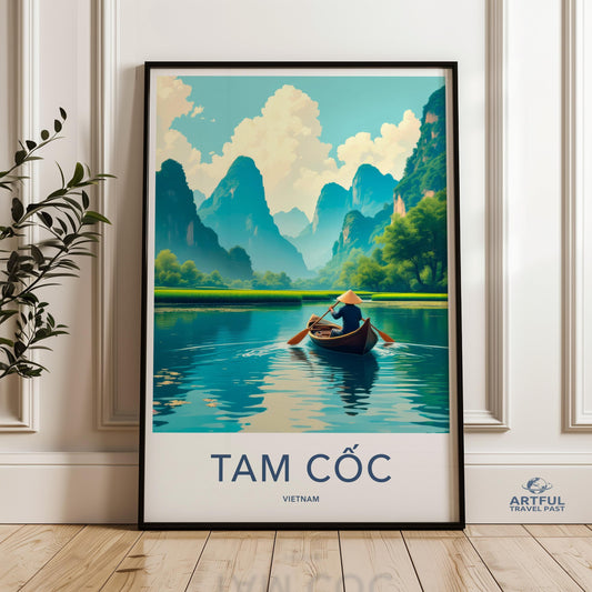 Tam Cốc Poster - Vietnam Wall Art