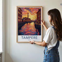 Tampere Poster | Finland Wall Art | Scandinavia Decor