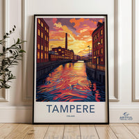 Tampere Poster | Finland Wall Art | Scandinavia Decor