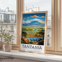 Tanzania Poster | Tanzania Wall Art | Africa Decor