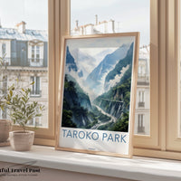 Taroko Park Poster | Taiwan Wall Art | Asia Decor