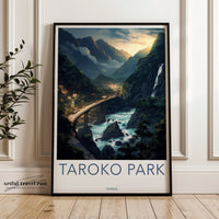 Taroko Park Poster | Taiwan Wall Art | Asia Decor